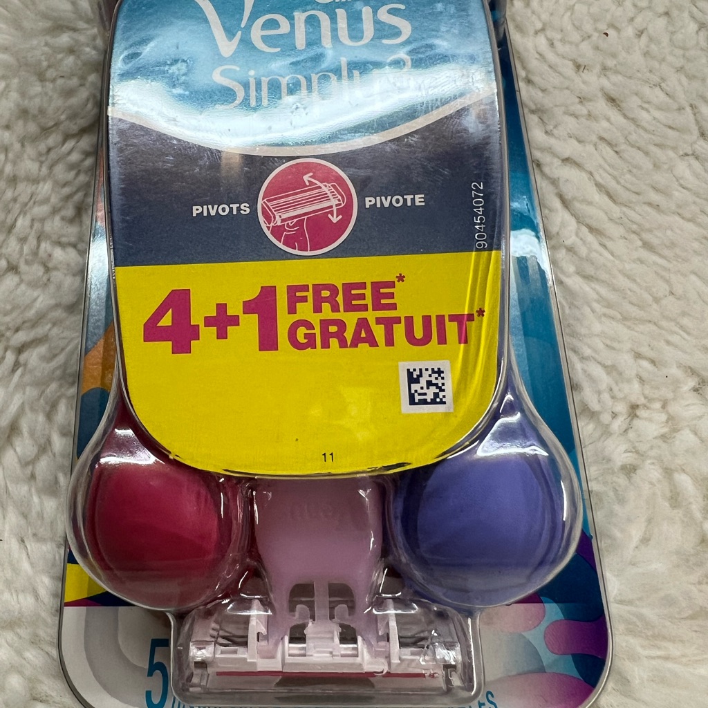 Gillette Venus Simply 3 Disposable Razors Pivots Women Bonus Pack